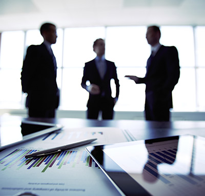 Businessmen's discussion